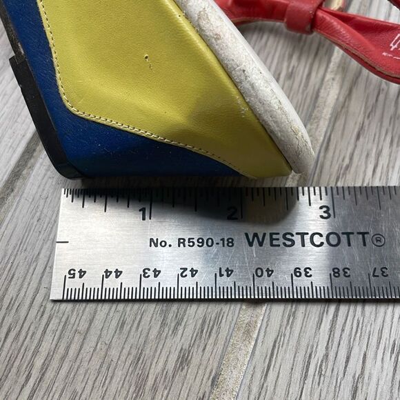 Penaljo Womens Strappy Multicolor Leather Open Toe Heels Size 4.5 - Picture 10 of 11